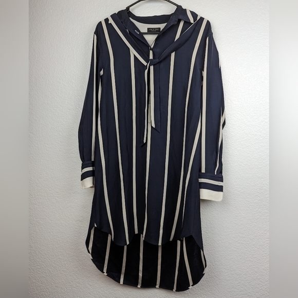 Rag & Bone Silk Striped Arc Dress - Picture 1 of 5
